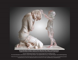 Sculpture of  "Post-Abortion Pain, Mercy, Forgiveness"  by Martin Houdacek