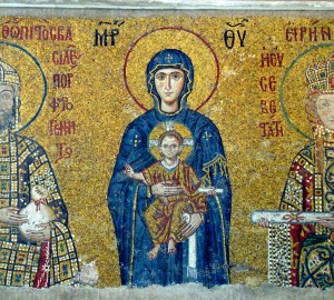 Comnenus Mosaic, Hagia Sophia, Istanbul, Turkey