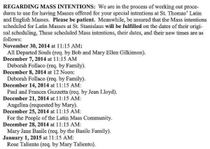 14-11-16 TLM bulletin p3 Mass Intentions excerpts